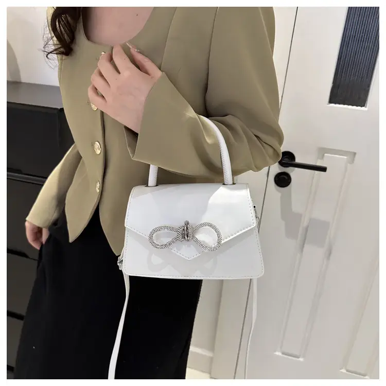 Green Embroidered Bow Shoulder Bag for Women — feature 20