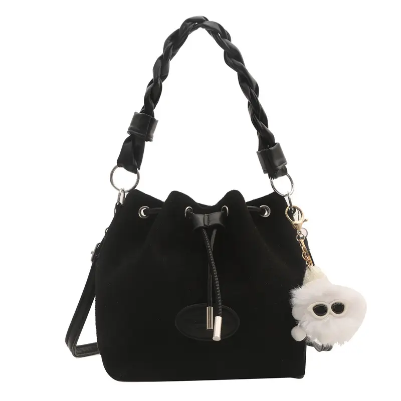 Pink Korean Style Drawstring Shoulder Bag 2024 - Image 13