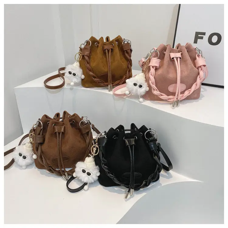 Pink Korean Style Drawstring Shoulder Bag 2024 — feature 20