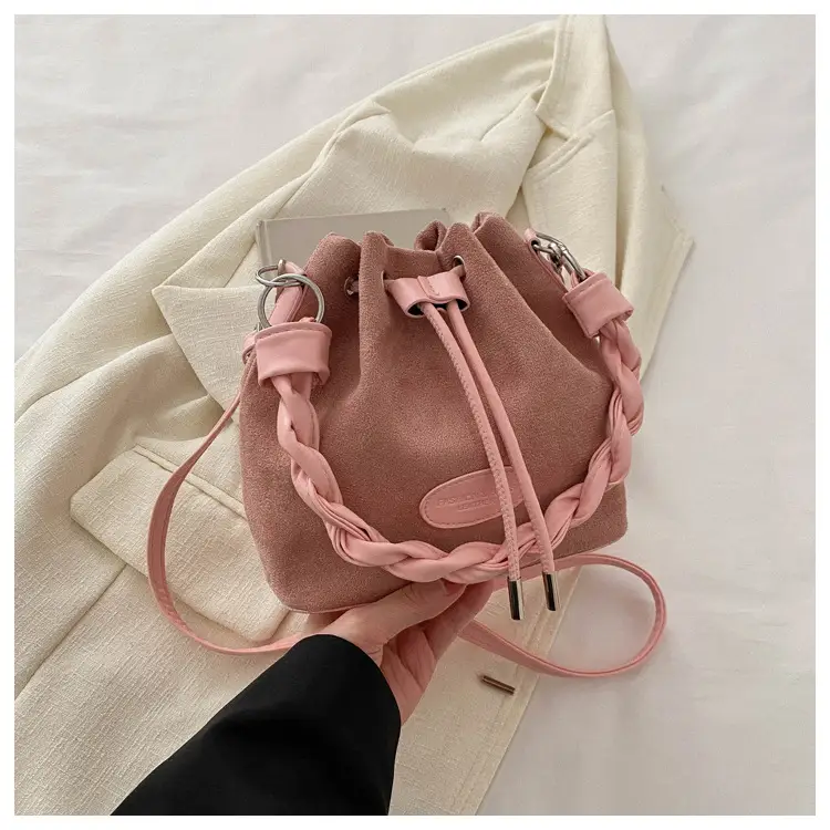Pink Korean Style Drawstring Shoulder Bag 2024 — feature 21