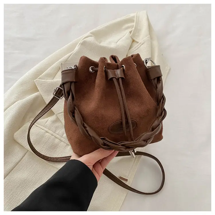 Pink Korean Style Drawstring Shoulder Bag 2024 — feature 23