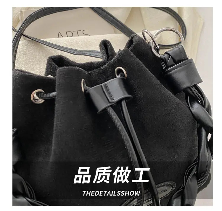 Pink Korean Style Drawstring Shoulder Bag 2024 — feature 3