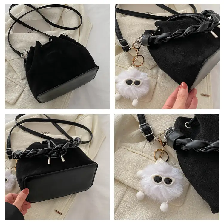 Pink Korean Style Drawstring Shoulder Bag 2024 — feature 7