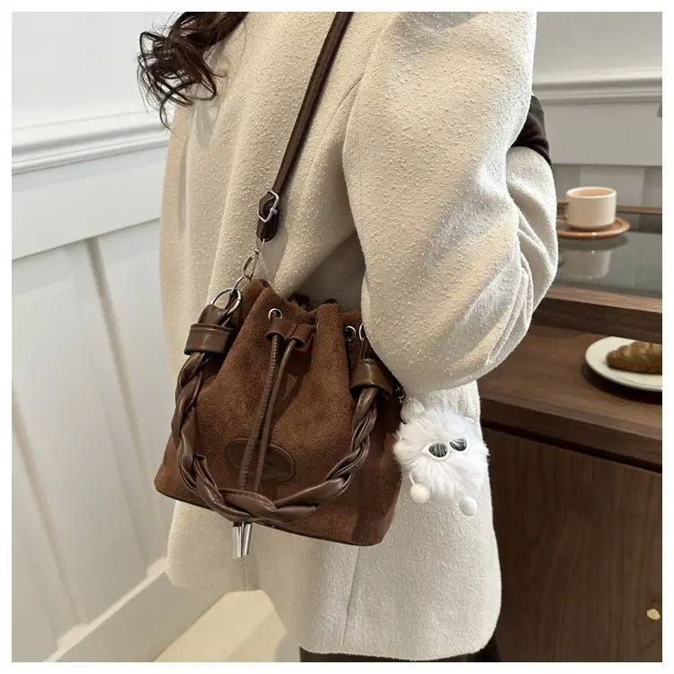 Pink Korean Style Drawstring Shoulder Bag 2024 — feature 8
