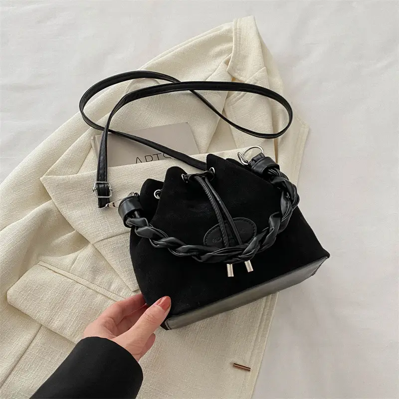 Pink Korean Style Drawstring Shoulder Bag 2024 - Image 2