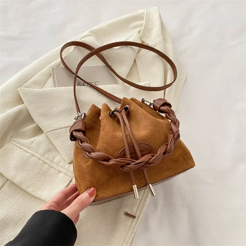 Pink Korean Style Drawstring Shoulder Bag 2024 - Image 4