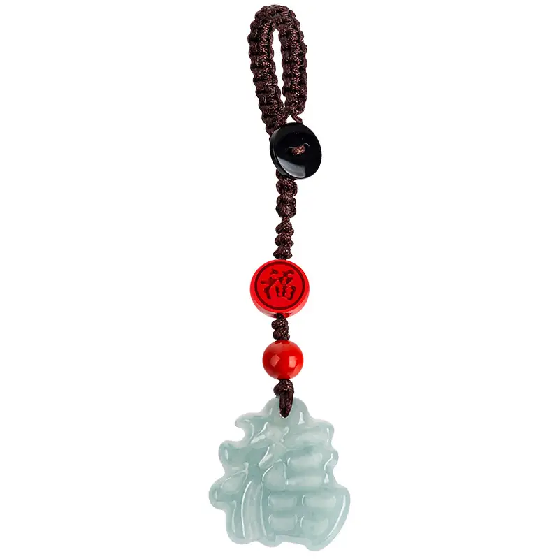 Natural Jade Blue Water Blessing Pendant for Men - Image 7