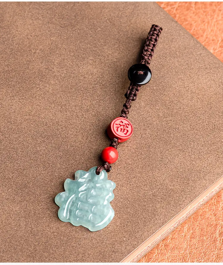 Natural Jade Blue Water Blessing Pendant for Men — feature 10