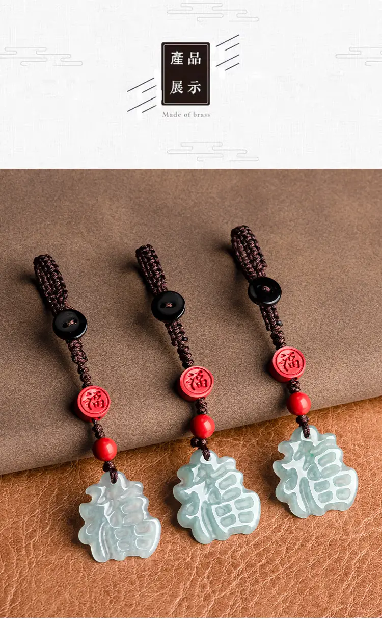 Natural Jade Blue Water Blessing Pendant for Men — feature 11