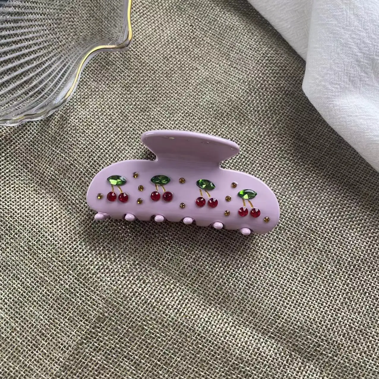 French Cherry Hairpin Clip for Women - Image 2