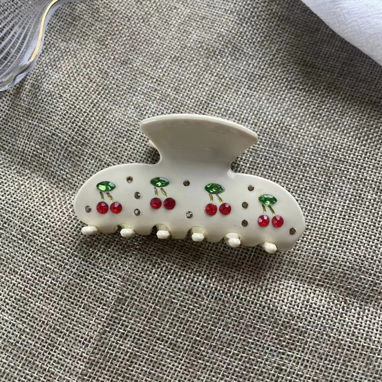 French Cherry Hairpin Clip for Women - Image 3