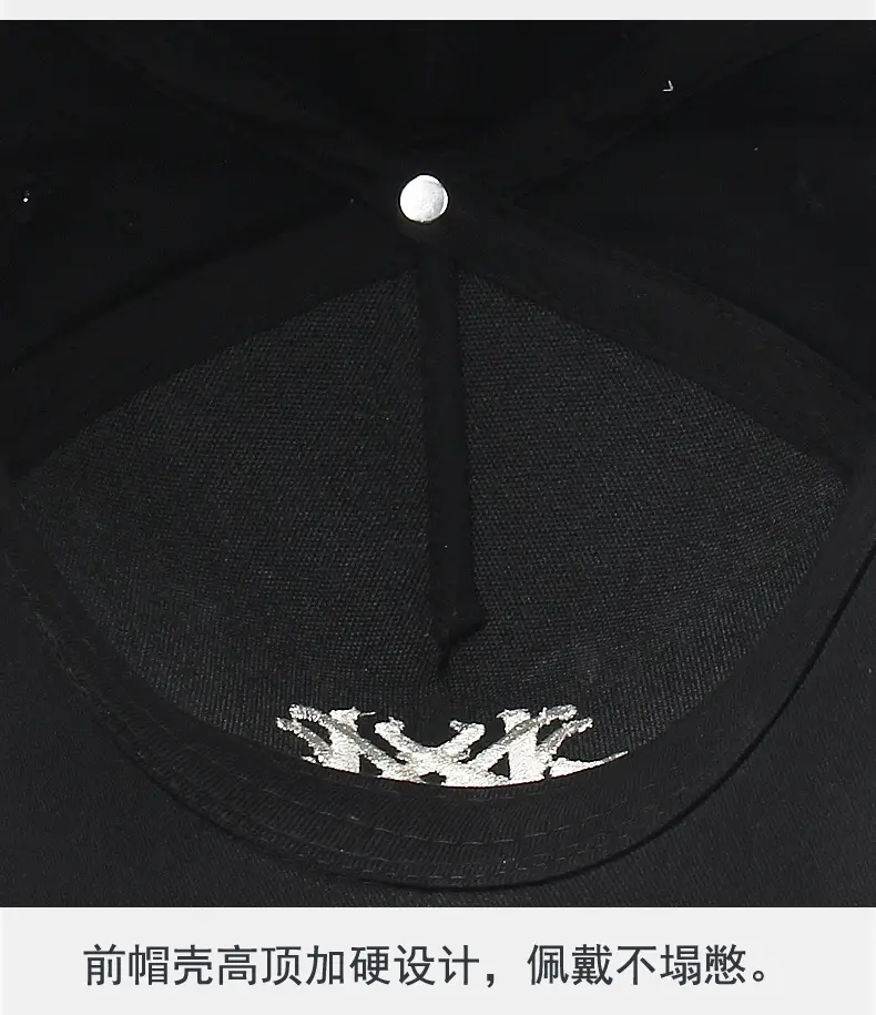 Men Embroidered Black Skull Cap with White Design — feature 13