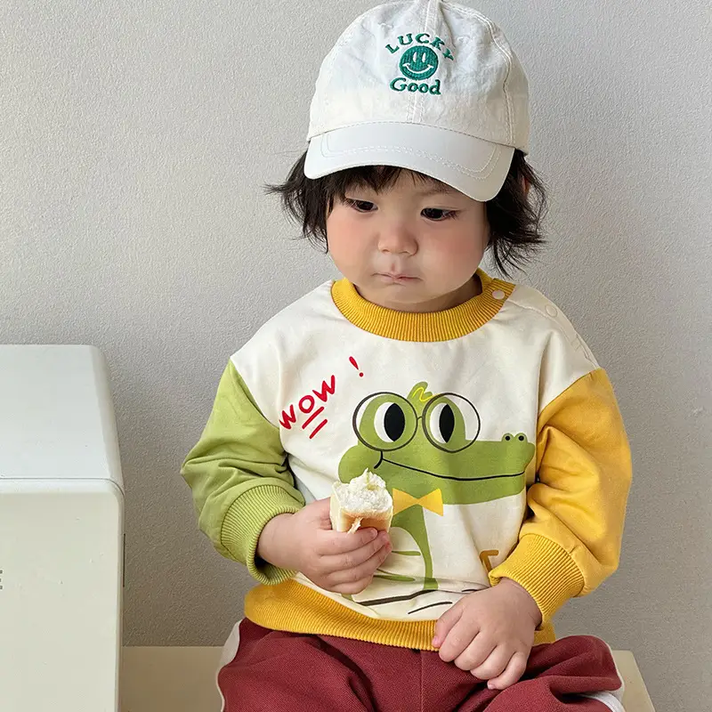 Boys Dinosaur Elephant Long Sleeve Sweatshirt — feature 8