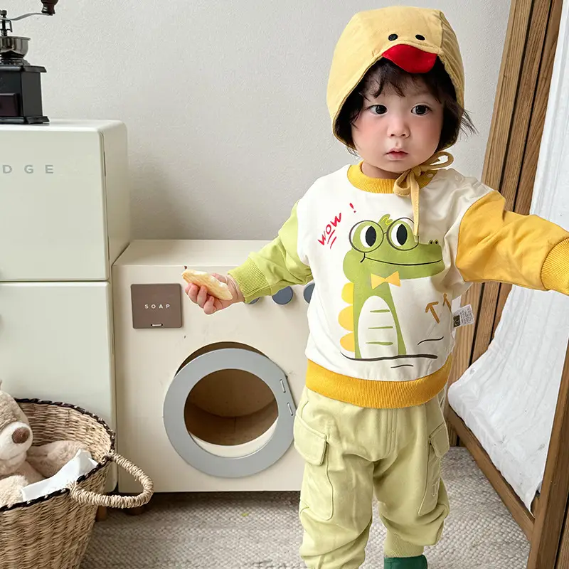 Boys Dinosaur Elephant Long Sleeve Sweatshirt — feature 9