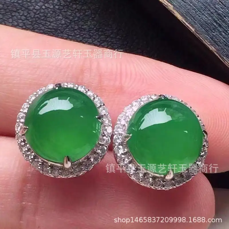 Green Natural Chalcedony Earrings Silver Plated Gold Plated — feature 4
