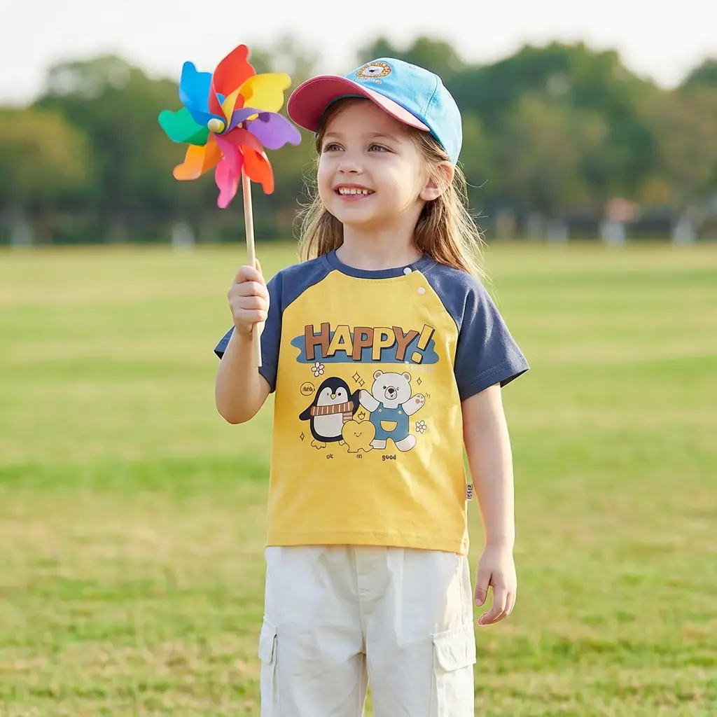 Cartoon Print Raglan T-Shirt for Boys Girls Summer - Image 6