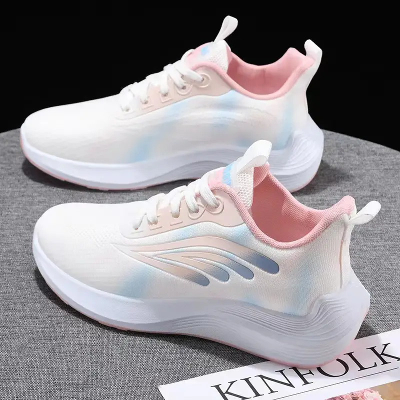 Live Broadcast Same Style Sports Shoes for Women in Spring, High-Looking, Versatile and Comfortable Casual Shoes, Feiwei Ins Student Running Shoes