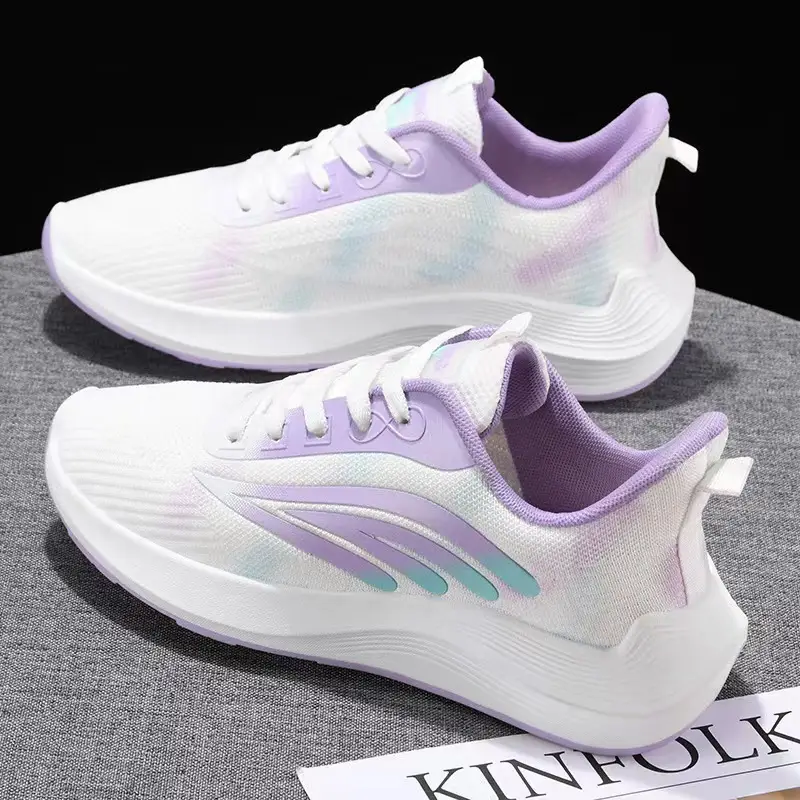 Live Broadcast Same Style Sports Shoes for Women in Spring, High-Looking, Versatile and Comfortable Casual Shoes, Feiwei Ins Student Running Shoes