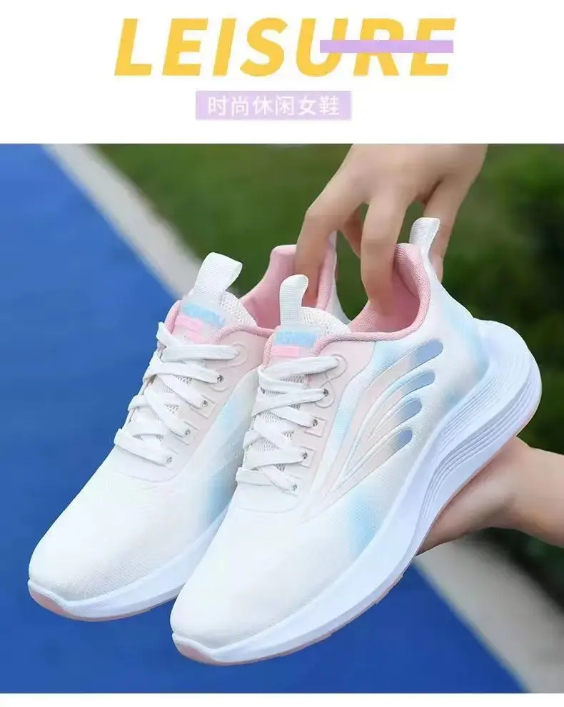 Live Broadcast Same Style Sports Shoes for Women in Spring, High-Looking, Versatile and Comfortable Casual Shoes, Feiwei Ins Student Running Shoes — feature 2