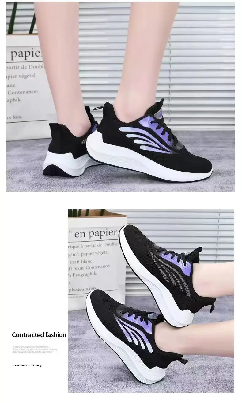 Live Broadcast Same Style Sports Shoes for Women in Spring, High-Looking, Versatile and Comfortable Casual Shoes, Feiwei Ins Student Running Shoes — feature 8