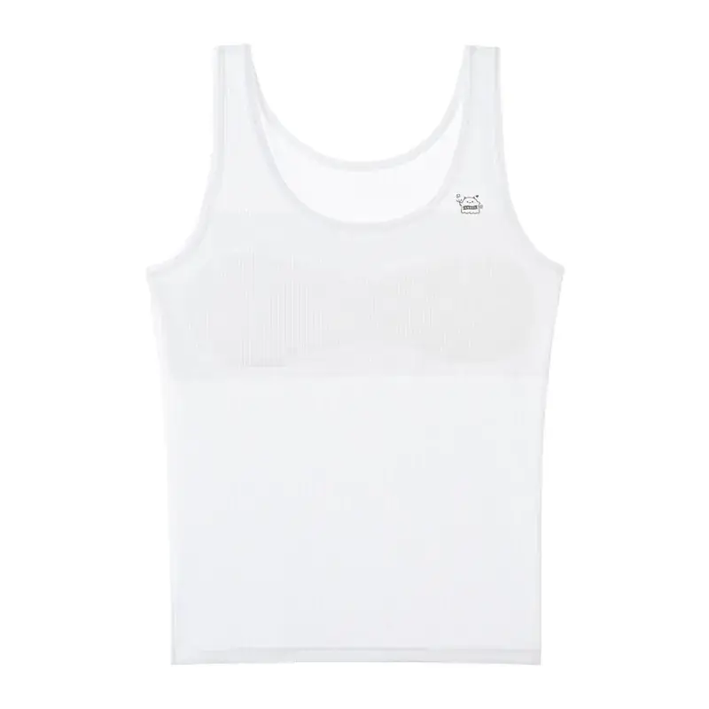 White Traceless Cotton Vest for Girls 8-12 Years - Image 9