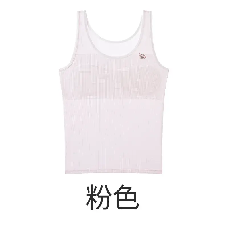 White Traceless Cotton Vest for Girls 8-12 Years - Image 2