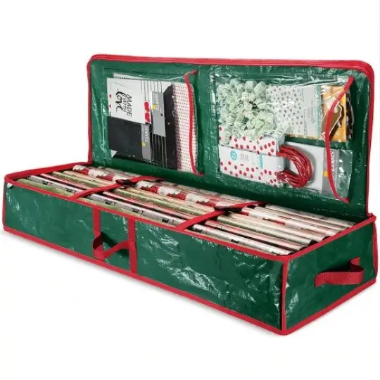 Red Non-Woven Christmas Storage Box 64x64x10cm — feature 11
