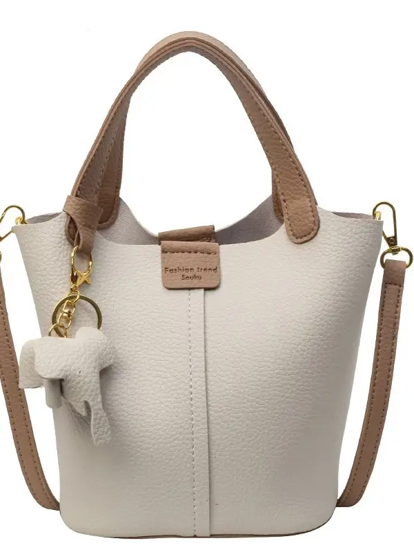 Small Brown Leather Shoulder Bag with Tumbler Holder - Image 5