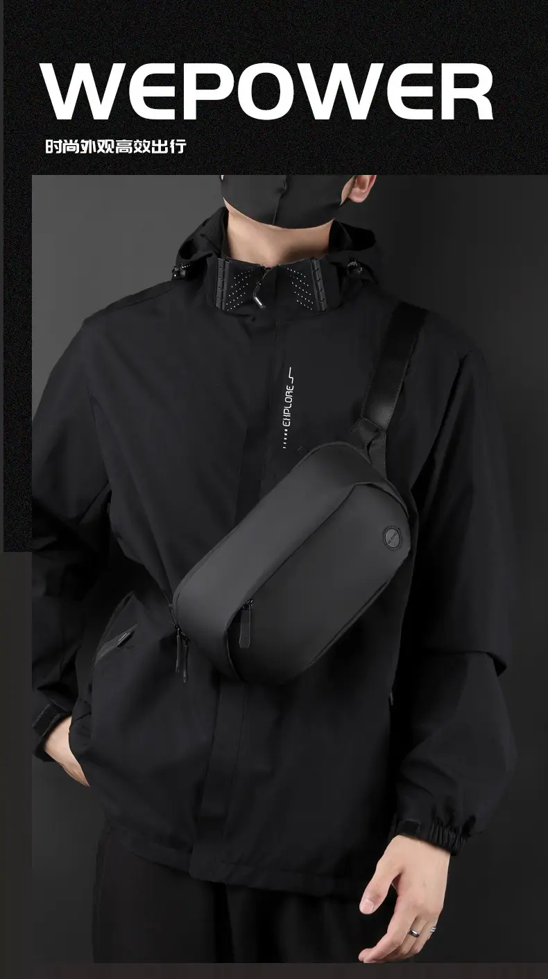 Men's Green Phone Waist Bag Large Capacity — feature 1