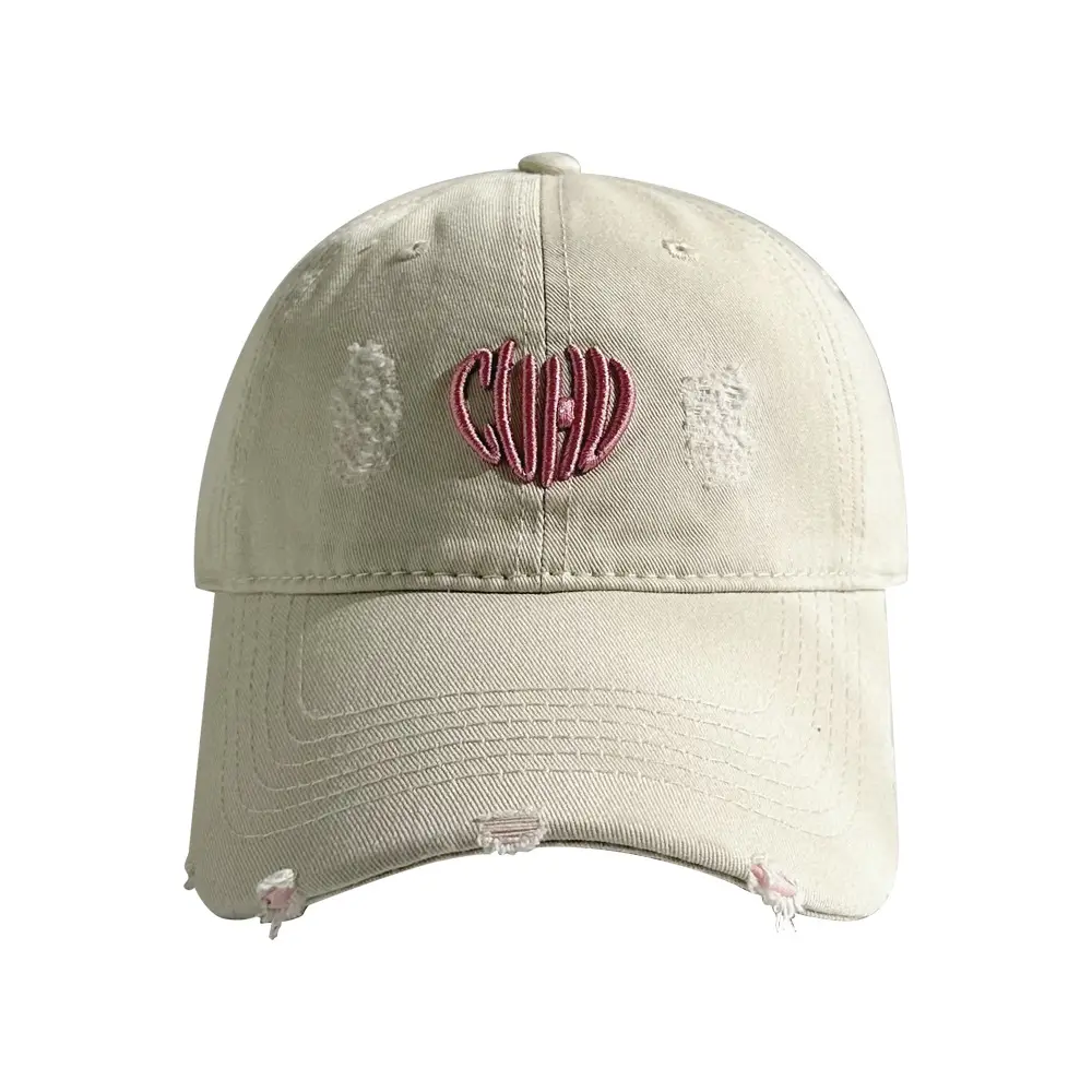 Spring Summer Embroidered Denim Cap Heart Design - Image 10