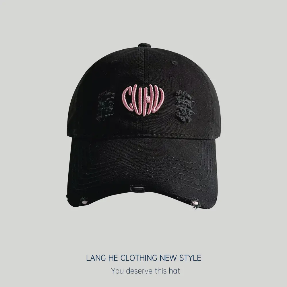 Spring Summer Embroidered Denim Cap Heart Design - Image 5