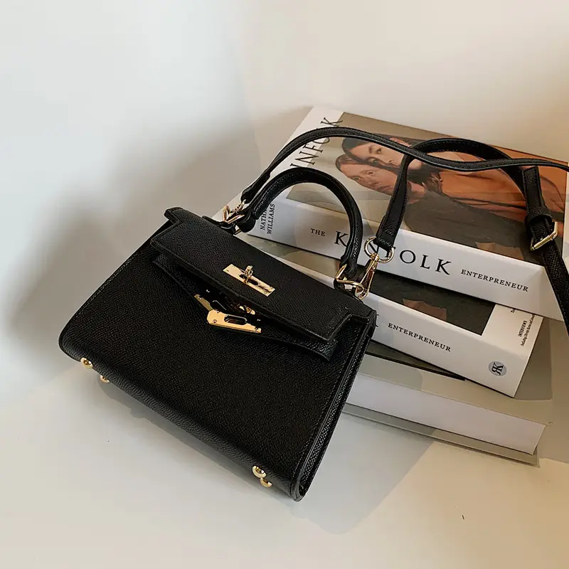 Black Leather Shoulder Crossbody Bag for Women 2024 - Image 7