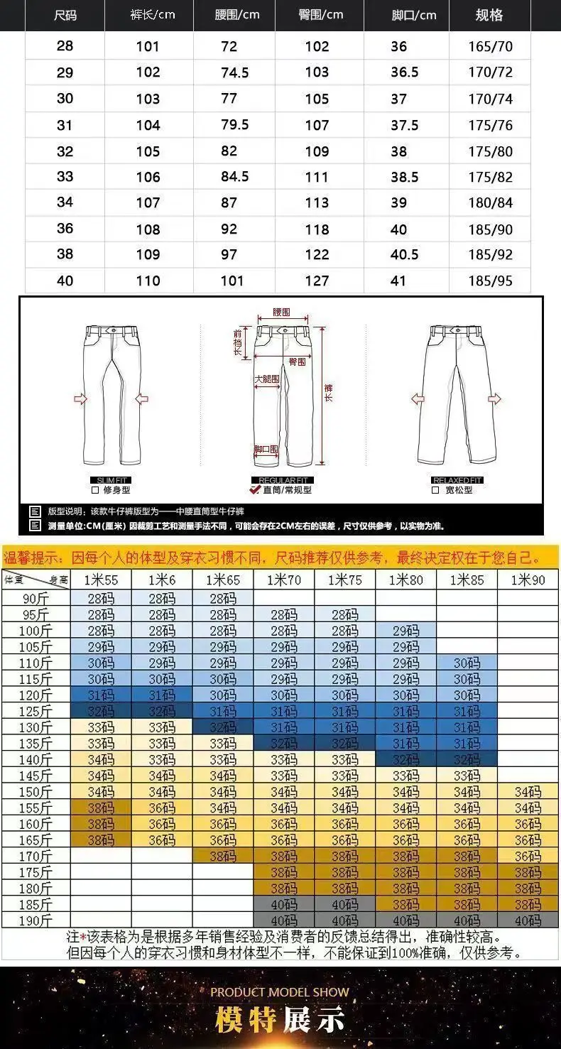 Men's New Stretch Jeans All-Match Straight Work Pants — feature 1