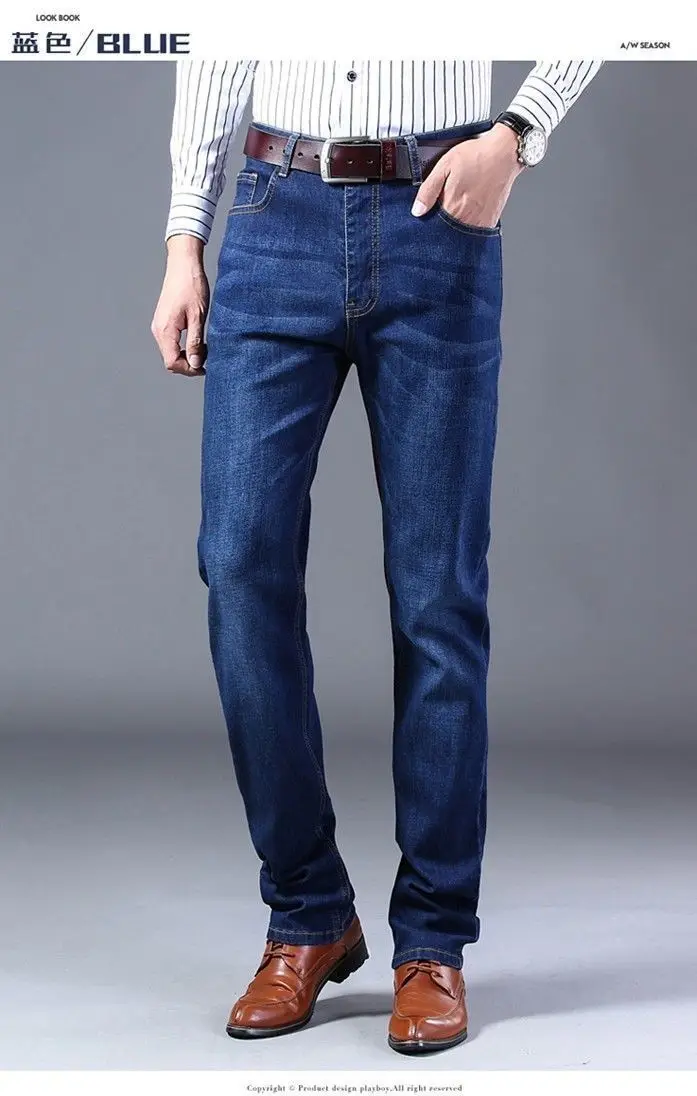 Men's New Stretch Jeans All-Match Straight Work Pants — feature 11