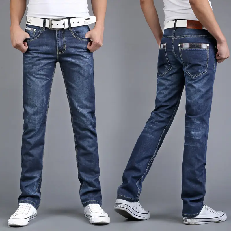 Men's New Stretch Jeans All-Match Straight Work Pants — feature 2