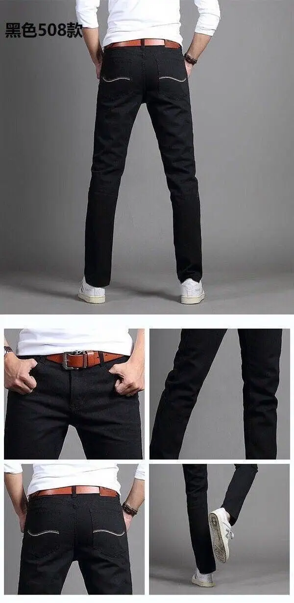 Men's New Stretch Jeans All-Match Straight Work Pants — feature 24