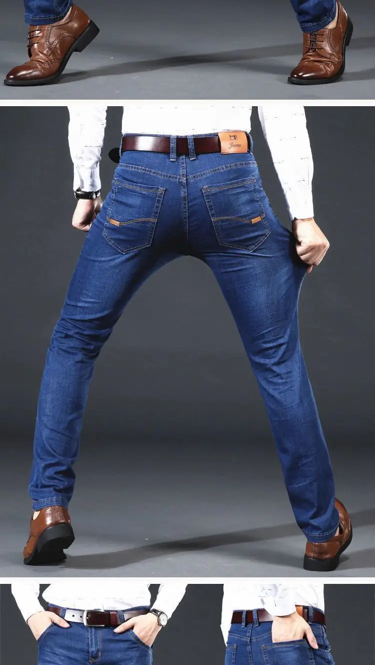 Men's New Stretch Jeans All-Match Straight Work Pants — feature 4