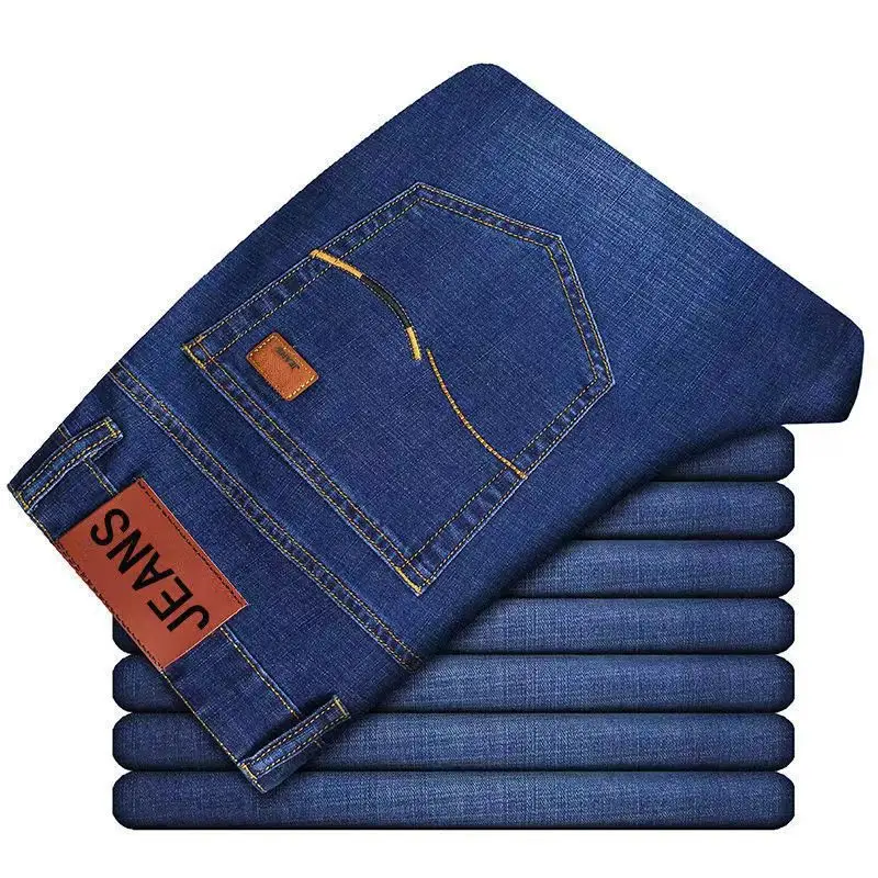 Men's New Stretch Jeans All-Match Straight Work Pants — feature 7