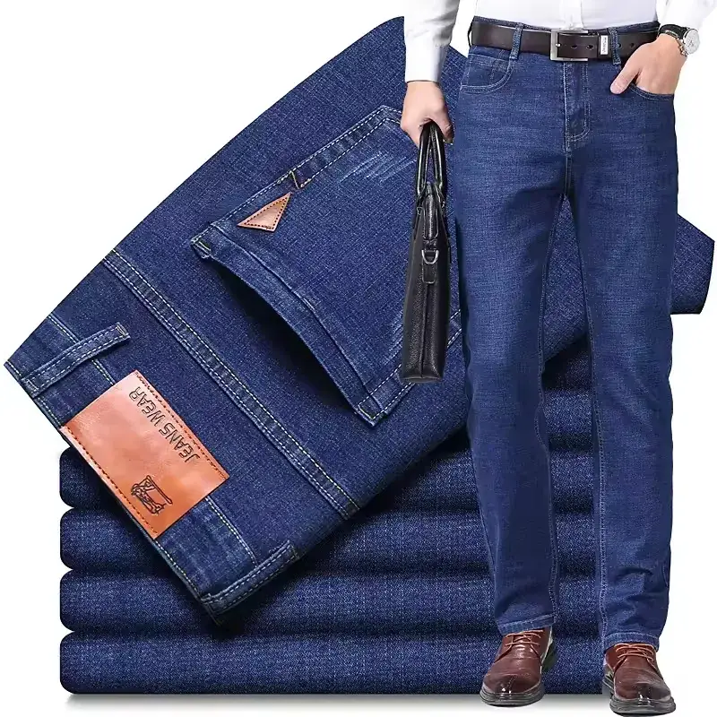 Men's New Stretch Jeans All-Match Straight Work Pants - Image 13