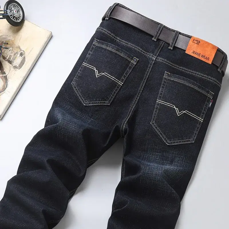 Men's New Stretch Jeans All-Match Straight Work Pants - Image 18