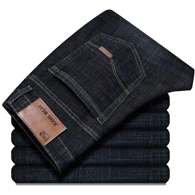Men's New Stretch Jeans All-Match Straight Work Pants - Image 2