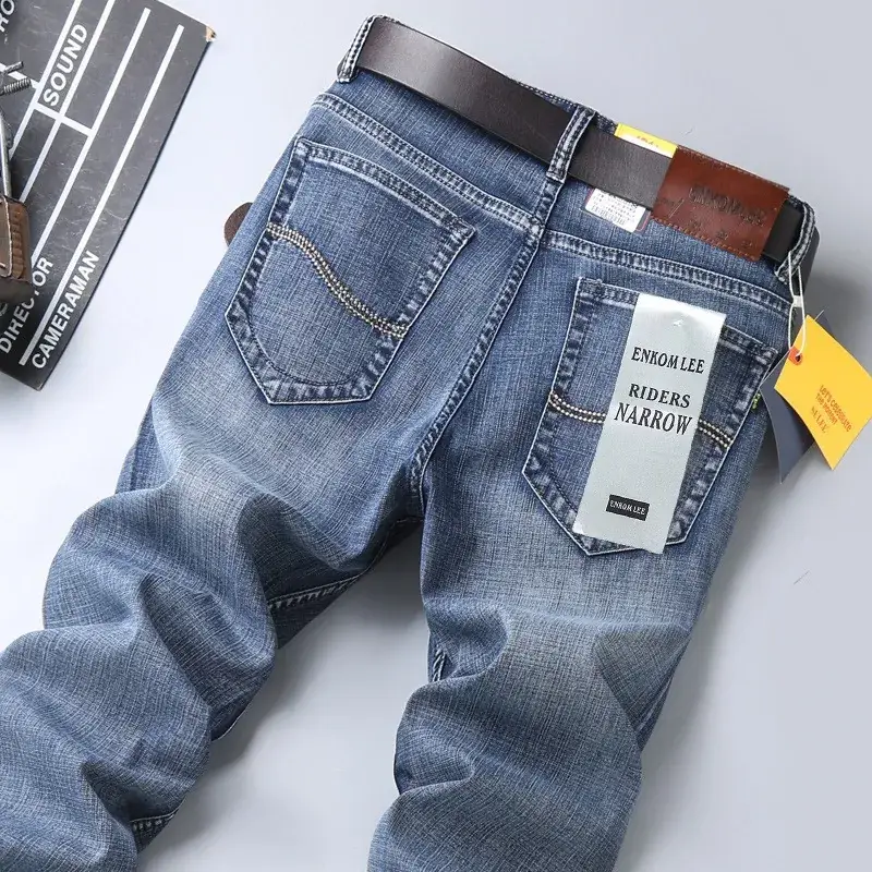 Men's New Stretch Jeans All-Match Straight Work Pants - Image 20