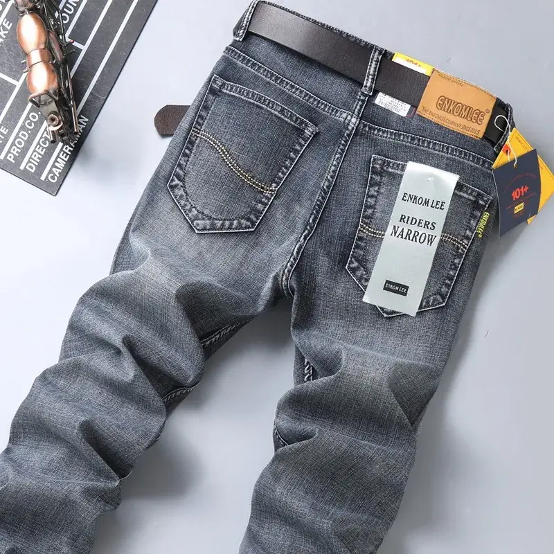 Men's New Stretch Jeans All-Match Straight Work Pants - Image 21