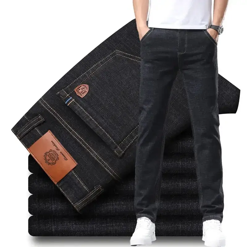 Men's New Stretch Jeans All-Match Straight Work Pants - Image 6