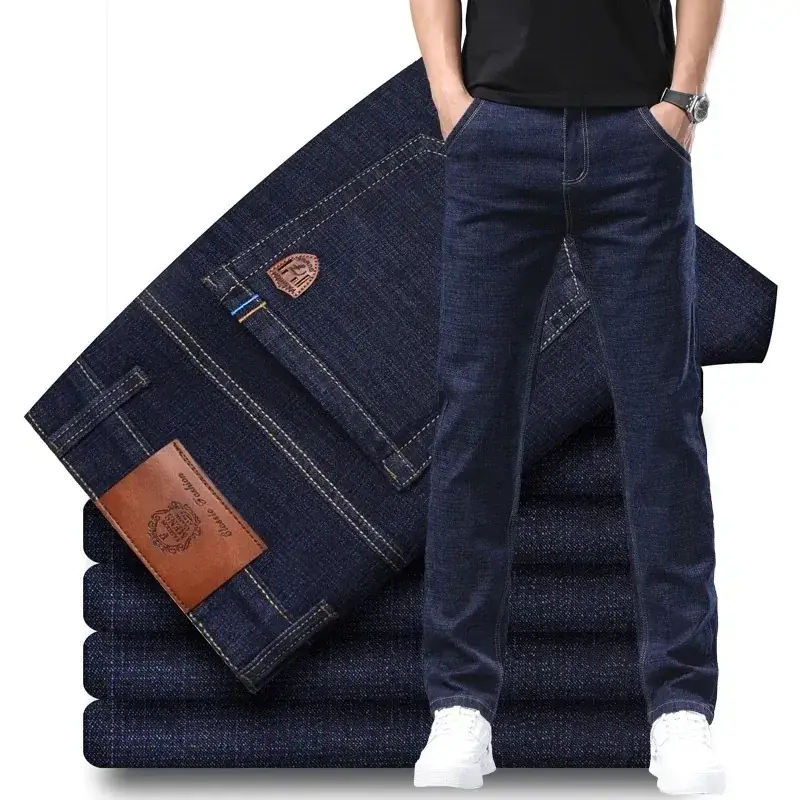 Men's New Stretch Jeans All-Match Straight Work Pants - Image 7