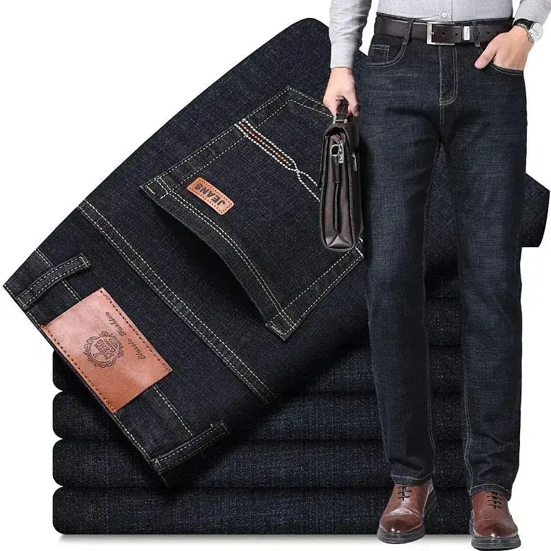 Men's New Stretch Jeans All-Match Straight Work Pants - Image 8