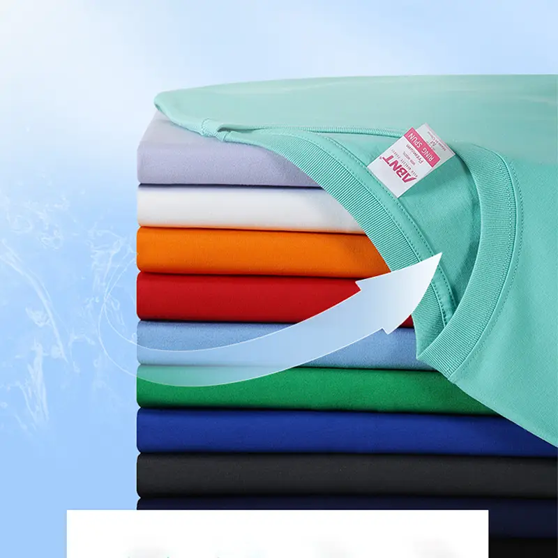 220g ABNT Long Staple Cotton T-Shirt Round Neck Loose Fit - Image 18