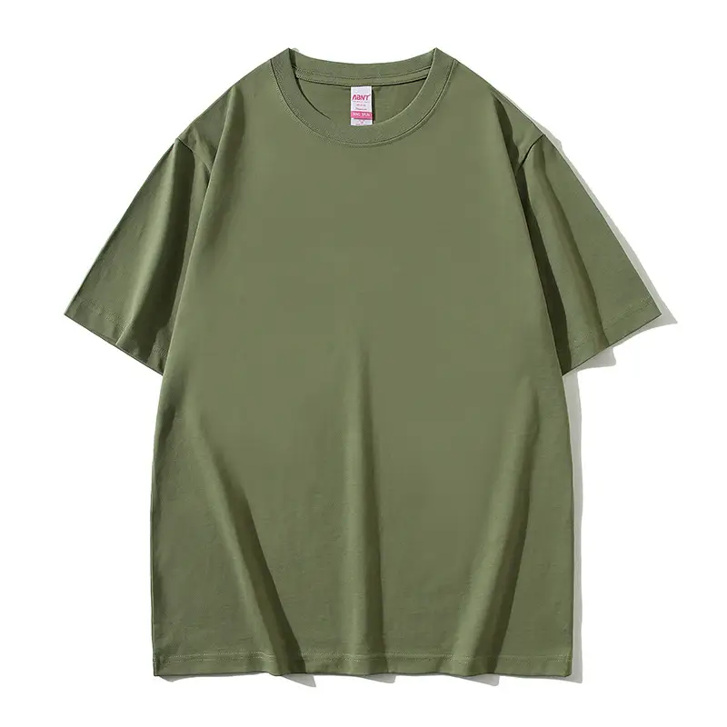 220g ABNT Long Staple Cotton T-Shirt Round Neck Loose Fit - Image 14