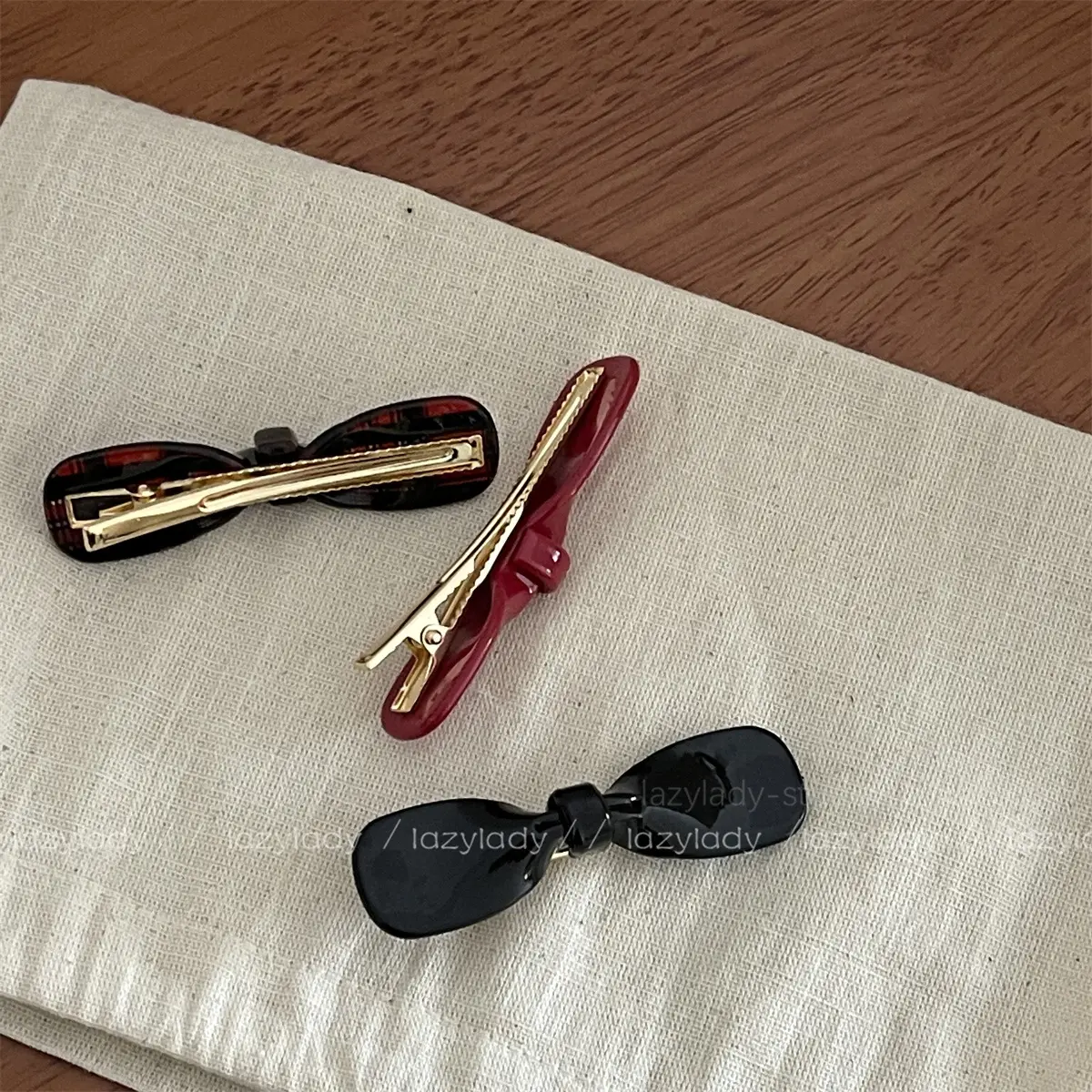 Acetate Hairpins with Bow Clips for Girls