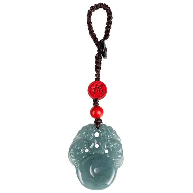 Jade Peace Pendant with Red Bracelet - Image 7